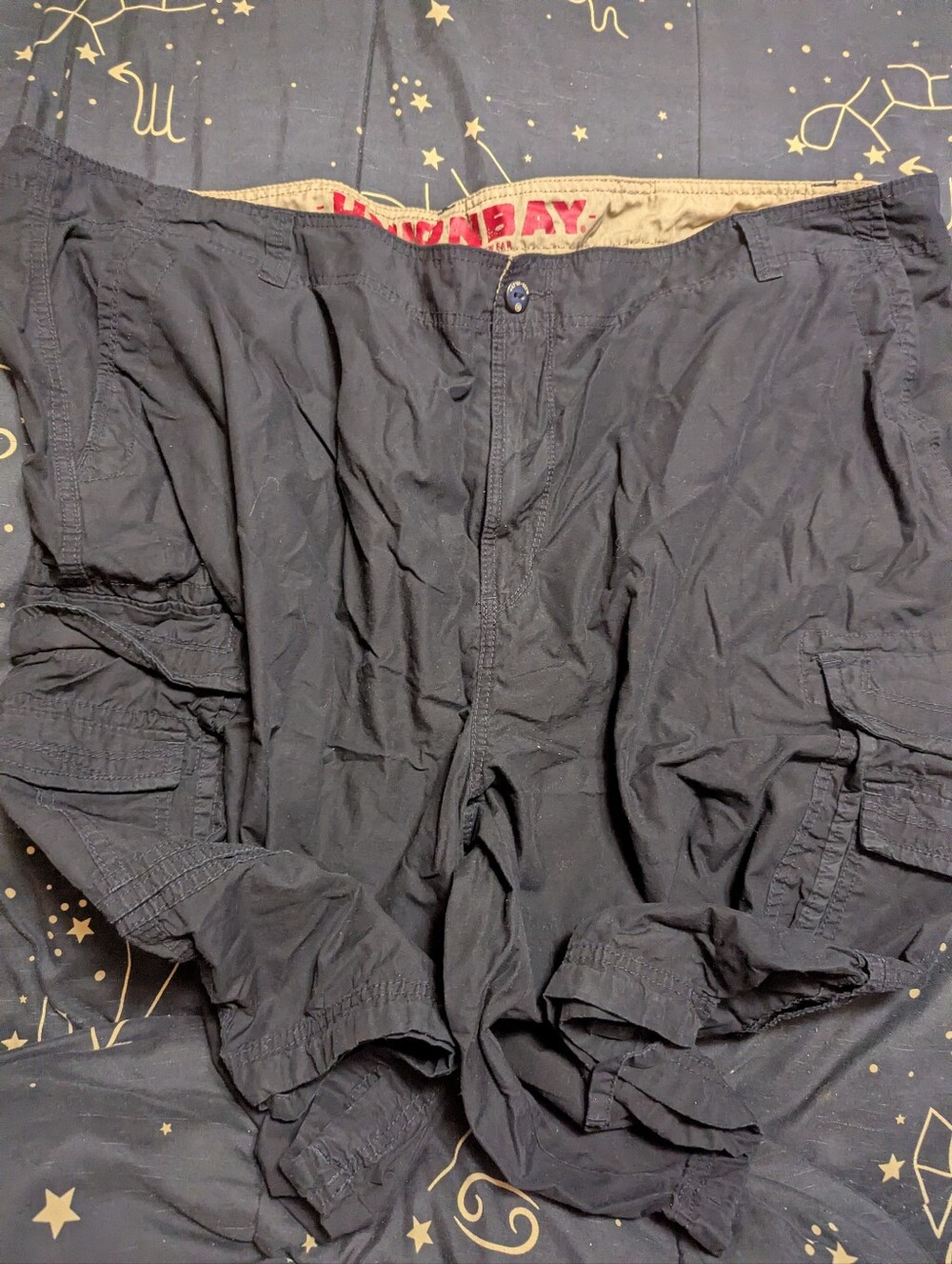 Union Bay Big Men's Sz 54 Black Cargo Shorts
